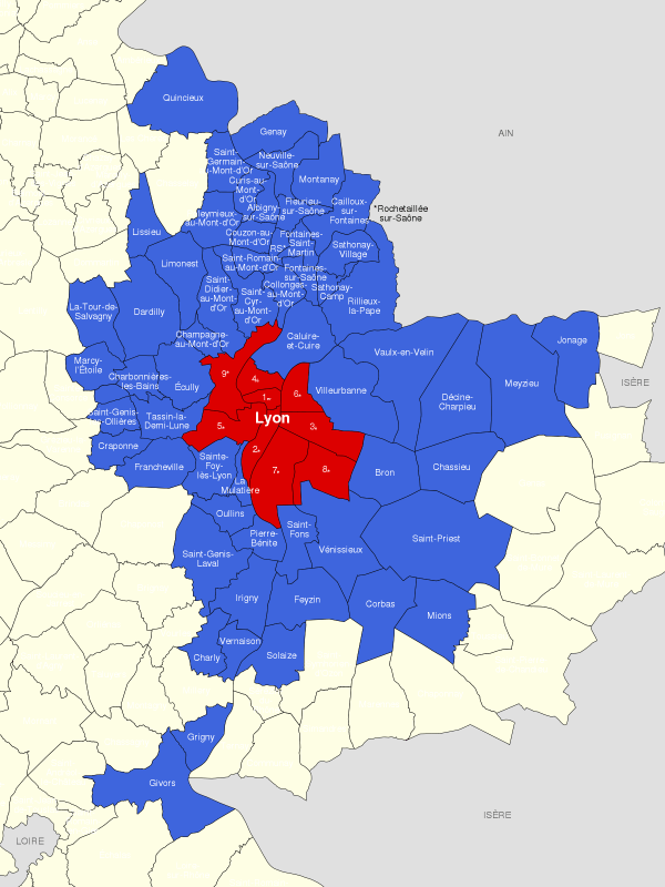 Lyon map