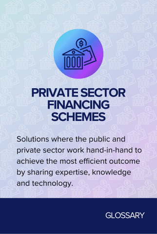 Private sector financing schemes back card