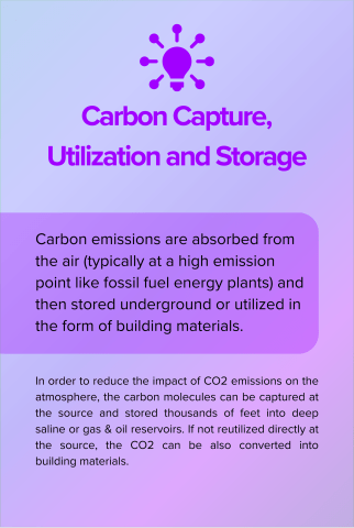 Carbon Capture, Utilization and Storage back card