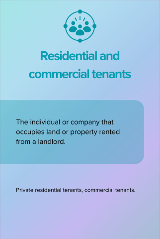Residential and commercial tenants back card