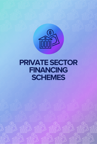 Private sector financing schemes front card