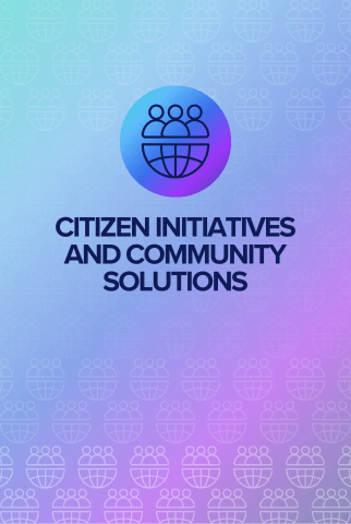 Citizen initiatives and community solutions front card