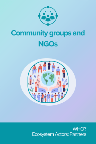 Community groups and NGOs front card