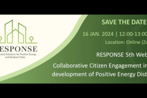 RESPONSE webinar on Collaborative citizen engagement in positive energy districts development